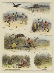 Golf under svårigheter på Indian Links (chromolitho)